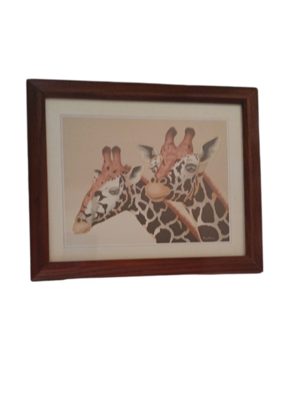⚕️Giraffe Print Art in Wood Frame | Moustakos